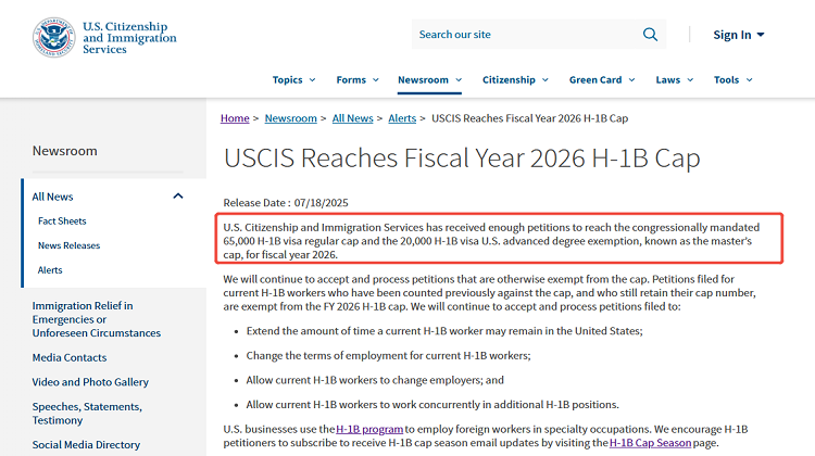 2026财年H-1B抽签结束，USCIS确认无二次抽签机会，中国留学生何去何从